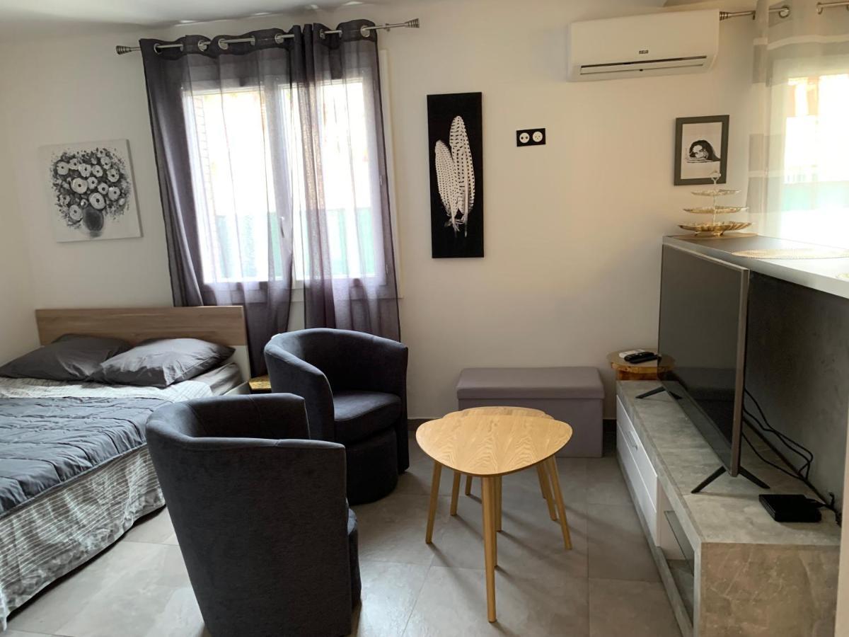 Grand Studio Tres Agreable Avec Bar, Cuisine Et Terrasse 滨海卡涅 外观 照片